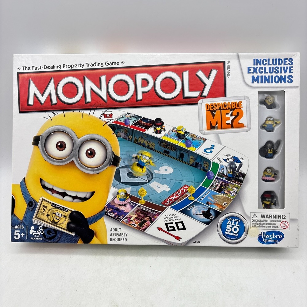 Monopoly Despicable Me 2 COMPLETE Parker Brothers 2012 Kids Minions Nom Nom Tom